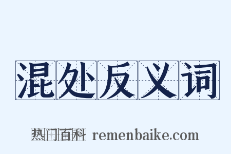 混处反义词是什么意思的图片